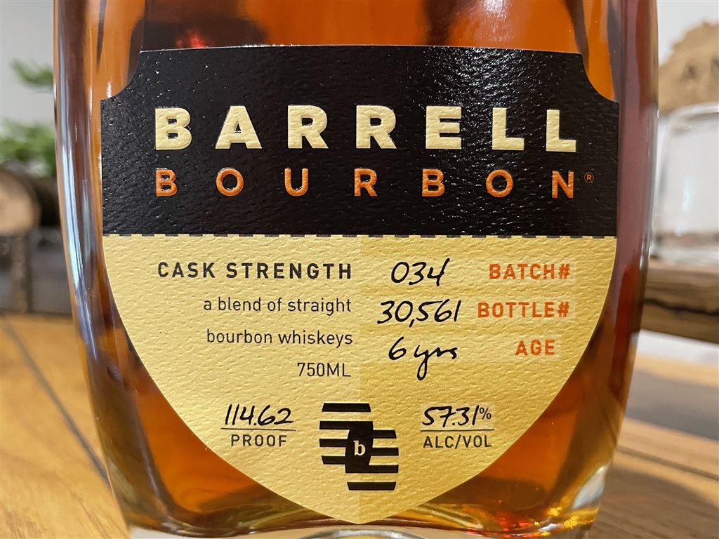 Barrell Bourbon Batch 034 Label