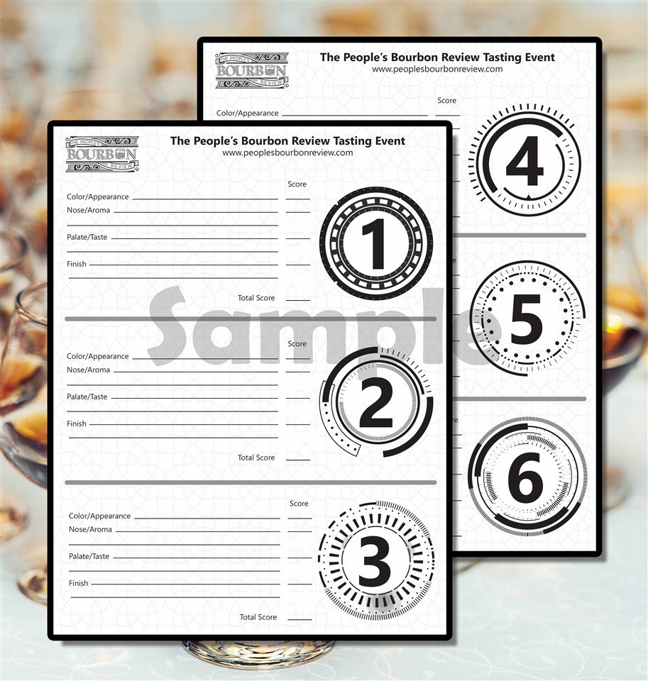 Bourbon Tasting Scorecards