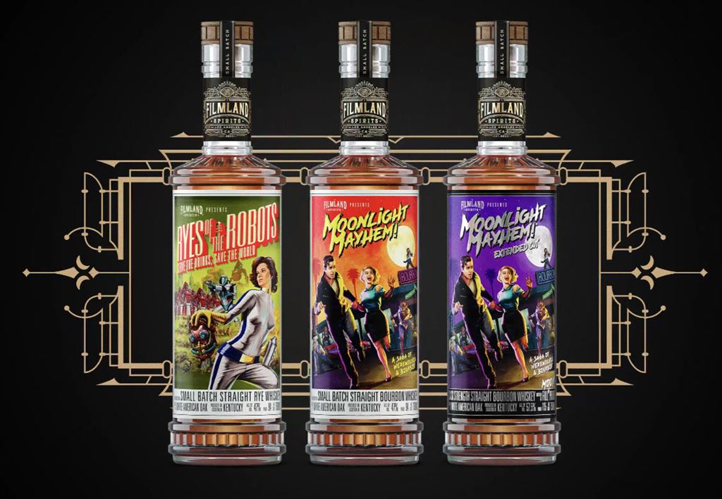 Filmland Spirits Bottle Designs