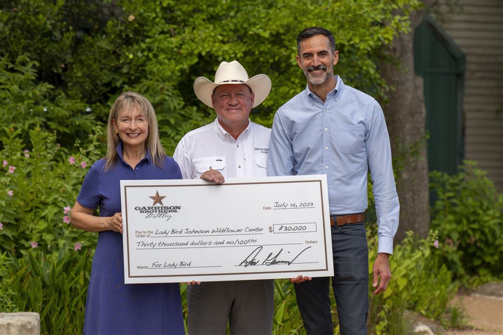 Garrison Brothers Distillery Donates $30,000 to the Lady Bird Johnson Wildflower Center Austin, TX