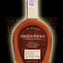 Abraham Bowman Bourbon Whiskey 2019